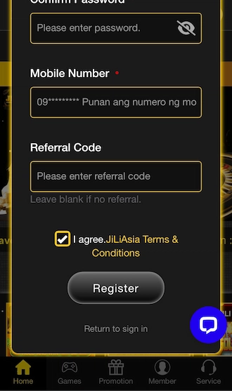 Step 3: Confirm your agreement to the terms & click "Register"